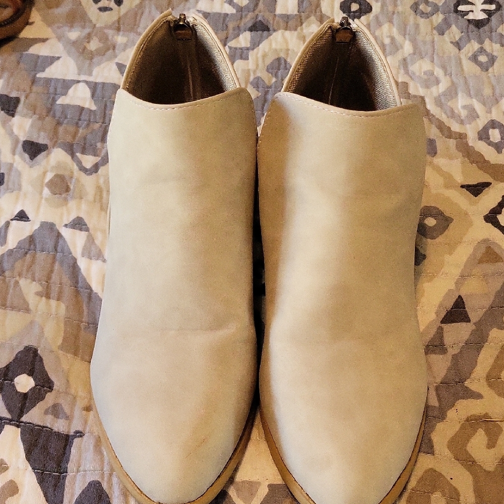 Elegant Cream Ankle Booties